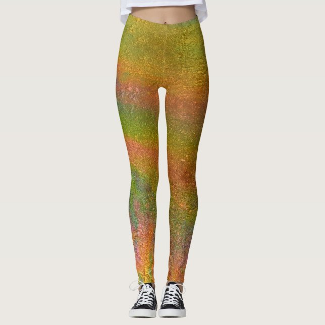 Legging Colorido Brilho de Arco-Íris Iridescente (Frente)