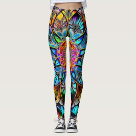 Legging Colorido Mandala, Psicodélico Mandala, Geométrico