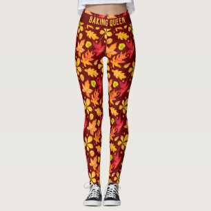 Legging Colorir Cores Aquáticas O Outono Deixa Personaliz
