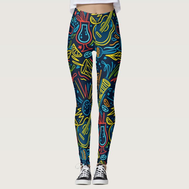 Legging Colorir Instrumentos Musicais (Frente)