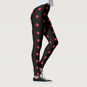 legging com citações de amor selado com um beijo