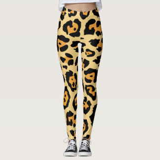 legging com estampa de jaguar