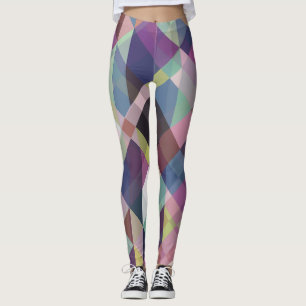 legging com estampa de tons escuros geométricos