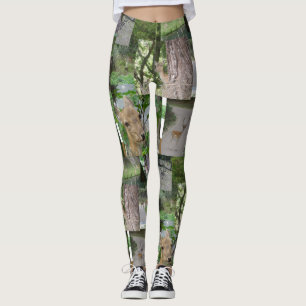 Legging com Estampa de Veado Falhado