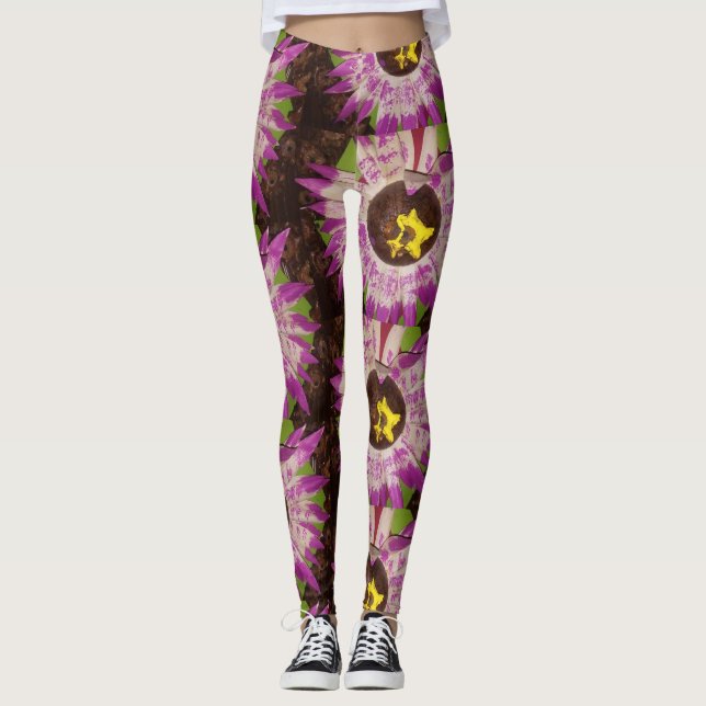 legging com imagem de flor (Frente)