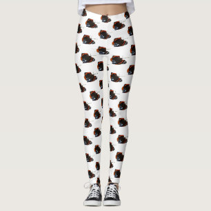 Legging com Padrão de Borboleta Almirante Vermelho