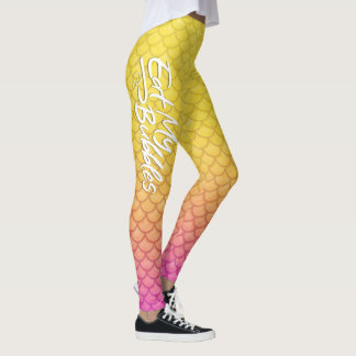 Legging "Coma as minhas bolhas" Amarelo/Cor-de-rosa dimens