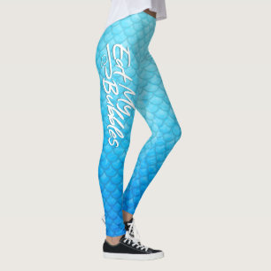 Legging "Coma as minhas bolhas" Azul escamoteia a vida Nat