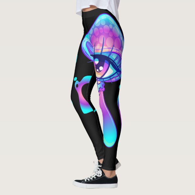 Legging Coma-me Cogumelo e Pernas de Viagem (Esquerda)