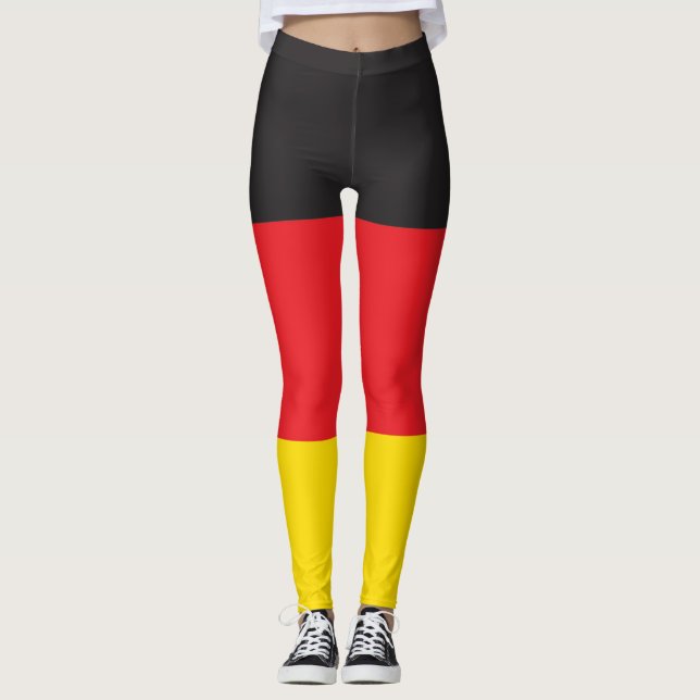 Legging Combinação de 3 cores, sinalizador (Frente)