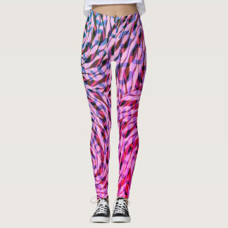 Legging combinação de padrões Magic Vintage cor-de-rosa
