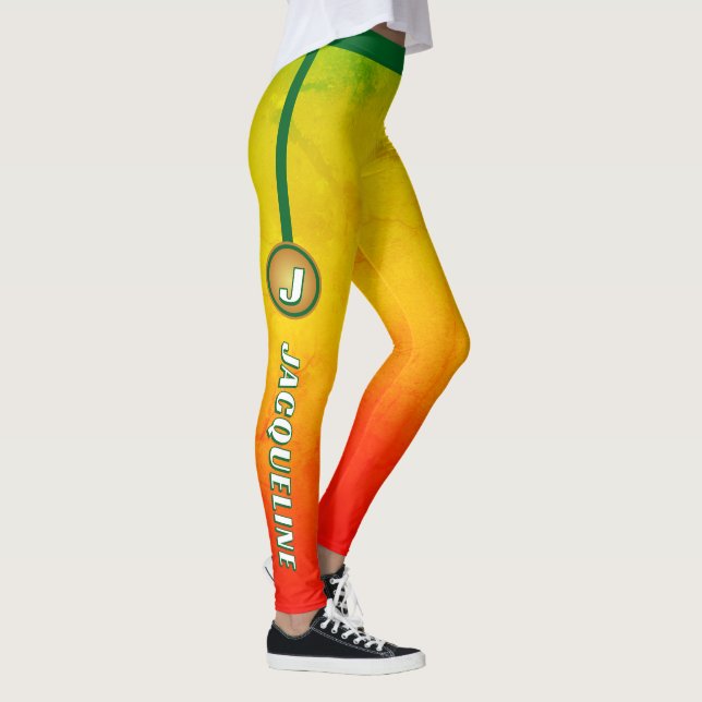 Legging COMBO Grunge e VERDE com Nome DUAL DOIS TONS (Direita)