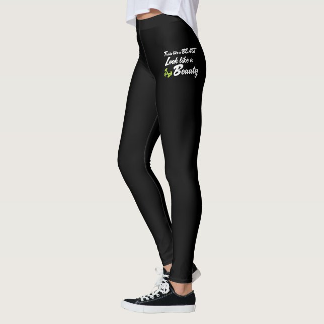 Legging Comboio como uma Malhação de beleza da besta (Esquerda)