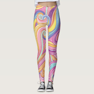 Legging Cometa Arco-Íris: Céu Sonho Mágico.