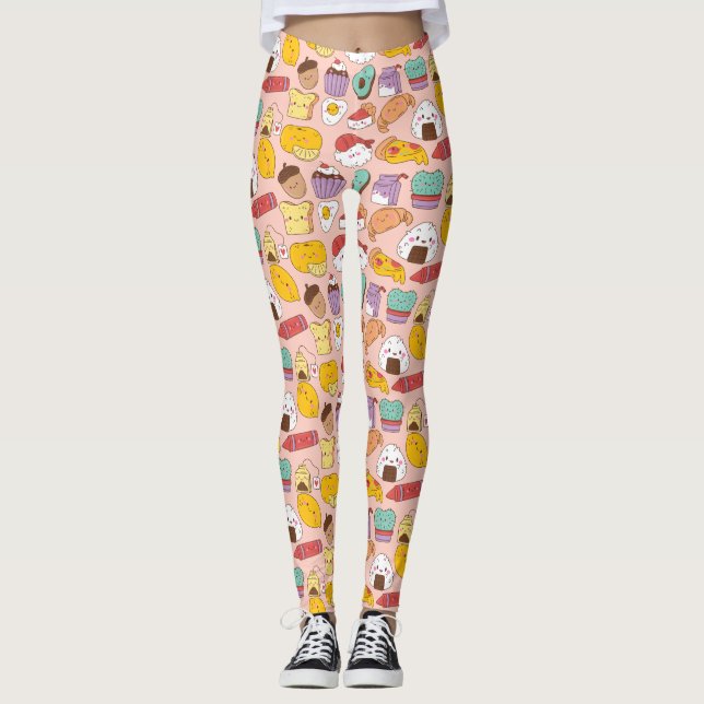 Legging Comida Kawaii (Frente)