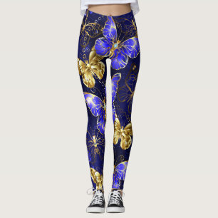 Legging Composição com borboletas de safira