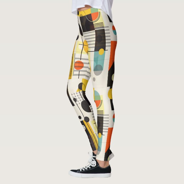 Legging Composição de formas geométricas coloridas (Esquerda)