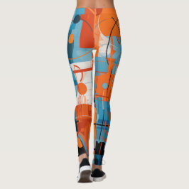 Legging composição de formas geométricas de abstrato