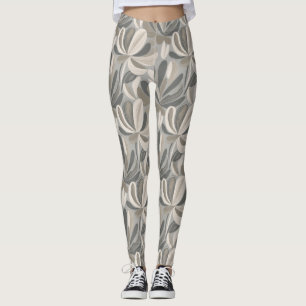 Legging Composição Floral de Guache Abstrata