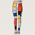 Legging Composição Mondrial Amarelo Vermelho Azul Preto<br><div class="desc">Composição de Piet Mondrian com a famosa pintura vermelha, amarela, azul e preta (1921).</div>