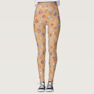 Legging Composição por Aquarelas Submarinas Série Design 4