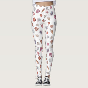 Legging Composição por Aquarelas Submarinas Série Design 4