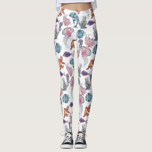 Legging Composição Subaquática em Aquarela Série Design 2 