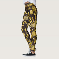 Condessa Dourada Chain Lion Emblem Floral Espresso