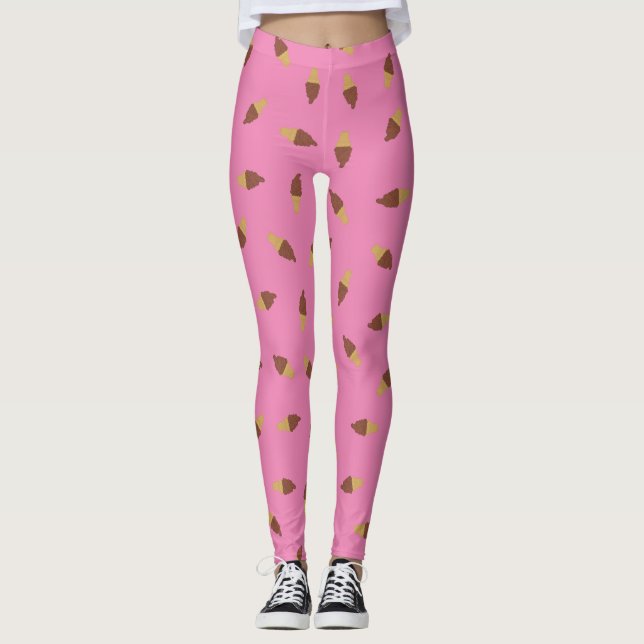 Legging Cone de Sorvete de Chocolate (Frente)