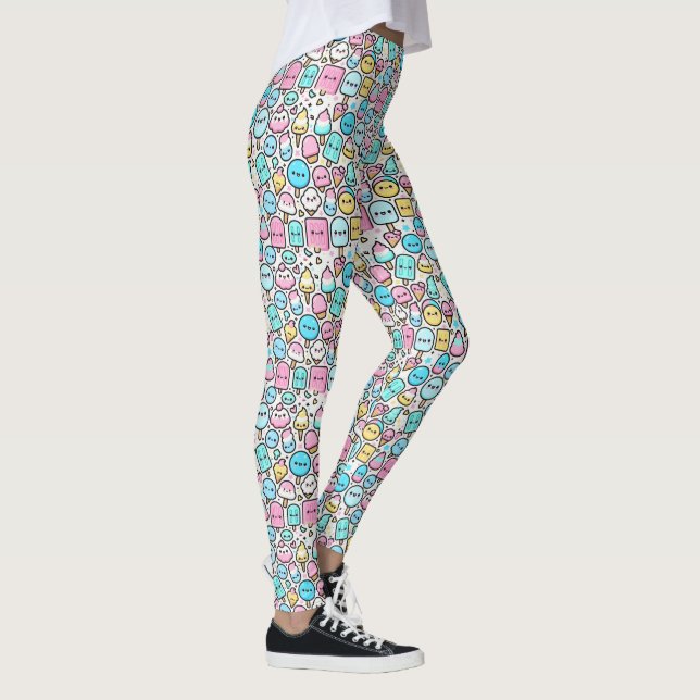 Legging Cones de Sorvete e Picolés Rabiscados (Direita)