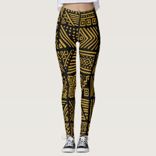Legging Conflito africano: tribal étnico sem descontinuida