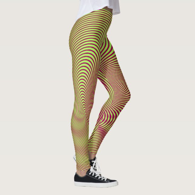Legging confusing hypnotic swirl lines pattern (Direita)