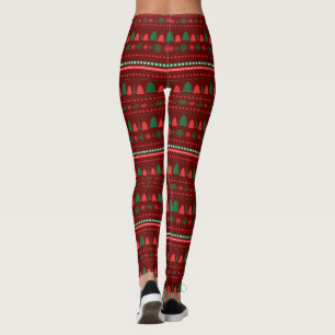 Legging Conjunto de Etiquetas de Comida de Natal e Bebida