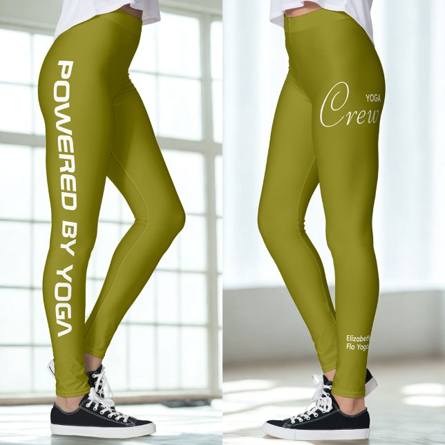 Legging Conjunto de ioga de impressão personalizada oliva (Olive yoga leggings.)