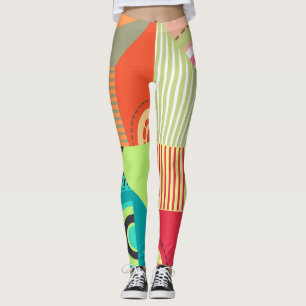 Legging Conjunto de Ornamentos: Elementos de Design de Fun