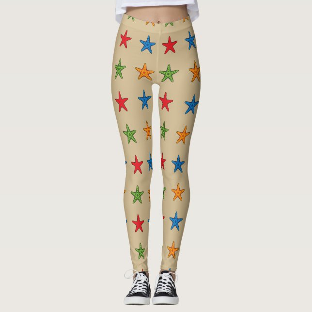 Legging Conjunto de Starfish de Cartoon Colorido Bonito (Frente)