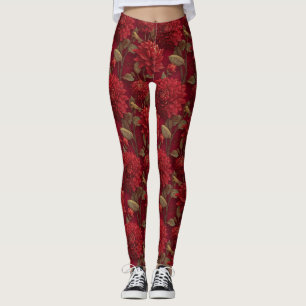 Legging Conjuntos de Presentes de Férias Estéticos Dahlias