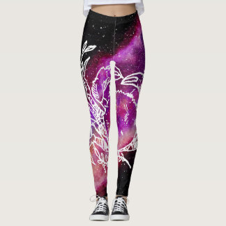 Legging Constelação do Câncer Roxo da Galáxia Signo do Zod