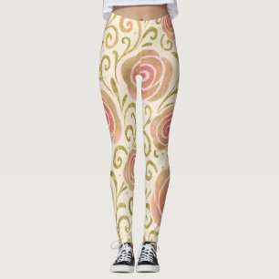 Legging Conto de Fadas Rosa e Dourado Rosas Princesa Livro