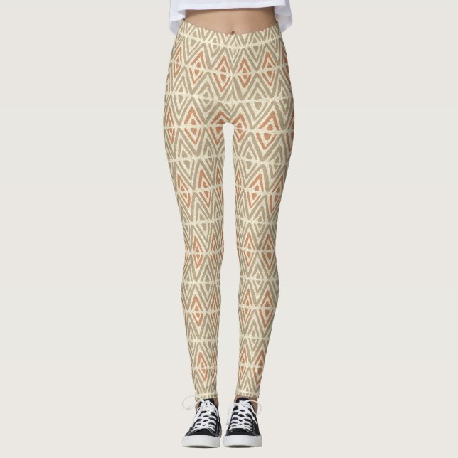 Legging Coordenadas Spa Tropicais - Zig Zag Tribal (Frente)