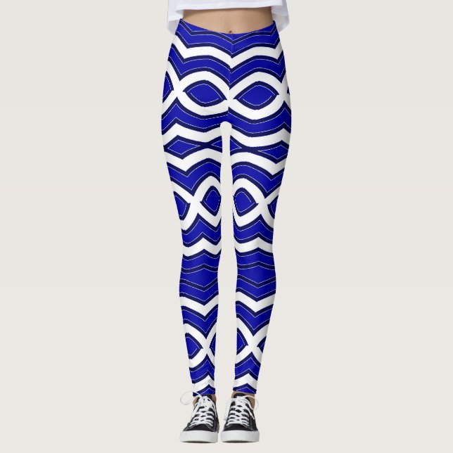 Legging Cor azul "Ratti_Creative_Arts" com todas as dimens (Frente)