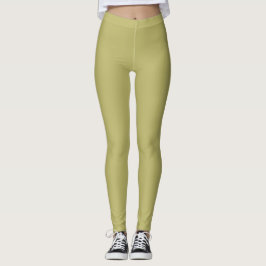 Legging Cor Bege Escuro Sólido Simples