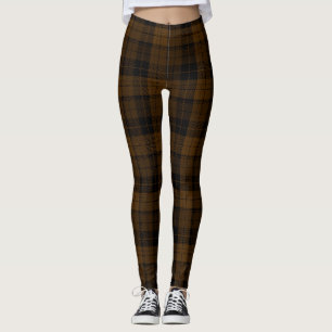 Legging Cor Castanha-Cola, Nero Negro Twill Tartan; Xadrez