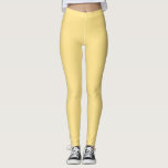 Legging Cor Comum Sólido Jasmine<br><div class="desc">Cor Jasmine simples do abstrato #FFE48C</div>