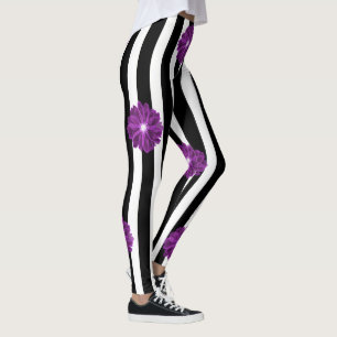 Legging Cor da Água do Flor Xray Xray, em Preto e Branco