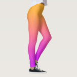 Legging Cor da Água Laranja do Sol a Cor Rosa Gradiente<br><div class="desc">Leggings impressionantes,  com uma design mística laranja a cor-de-rosa. Perfeito para tomar um sol nascente ou pôr do sol,  concertos e festivais,  para trabalhar fora ou para vestir diversão cotidiana.</div>