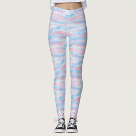 Legging Cor da aquarela do pastel artístico