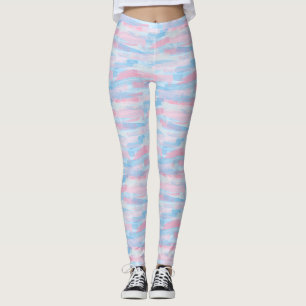 Legging Cor da aquarela do pastel artístico