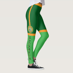 Legging Cor da LARANJA VERDE com MONOGRAM