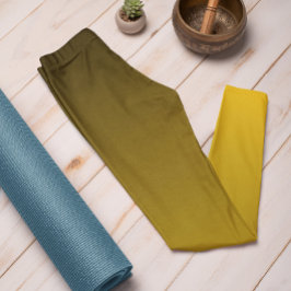 Legging Cor da Tendência do outono Leggens de Mão Amarelo 